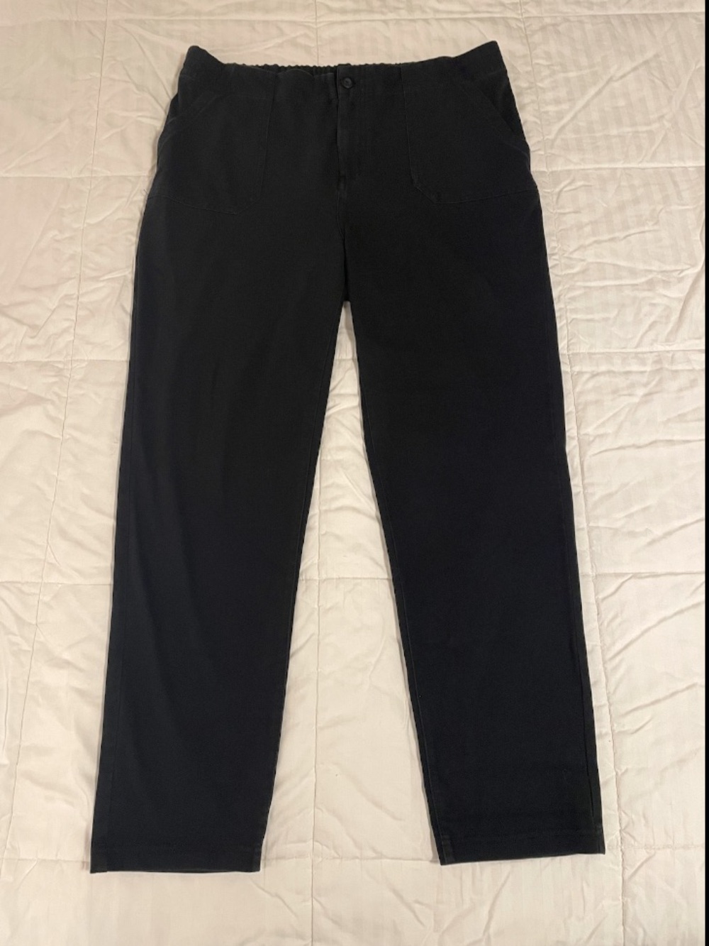 32 Degrees Heat Women's Pull-On Pants Black Pockets Stretch Size Large Tapered